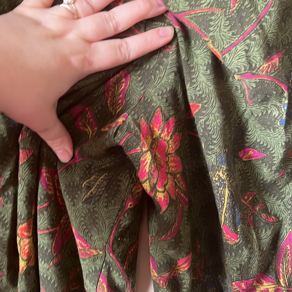 Anthropologie | Ett:Twa Boho “Schuyler” Green Floral Printed Pants Size XS - Picture 12 of 13